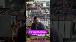 When you finally fix the PLC fault… but the customer asks for a change again #plc #electrician