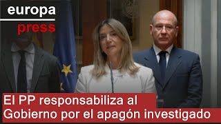 El PP culpa al Gobierno, Redeia y CNMC tras la investigación del Senado sobre el apagón