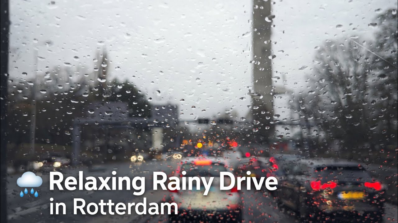 Relaxing Rainy Drive in Rotterdam 🌧️ | Calm POV Driving | Netherlands