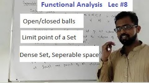 Functional Analysis  Lecture 8 : Dense Set, Separable spaces