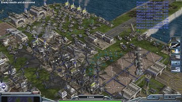 USA Laser vs. 5 GLA Stealth - Command & Conquer Generals Zero Hour Gameplay