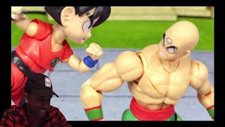 Dragon ball Stop motion - Goku vs Tenshinhan REACTION