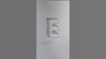 How to draw 3D letter E | drawing with pencil | 3D letters drawing | pencil sketch #3ddrawing