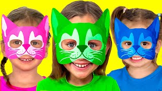 सुपरहीरो बच्चों का मुखौटा पहनते हैं! बच्चों के कार्टून का संकलन