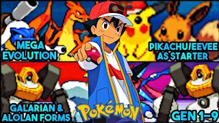 Pokemon gba rom hacks 2024 With Mega Evolution, Pikachu/Eevee as Starter, Gen1-9 & More!