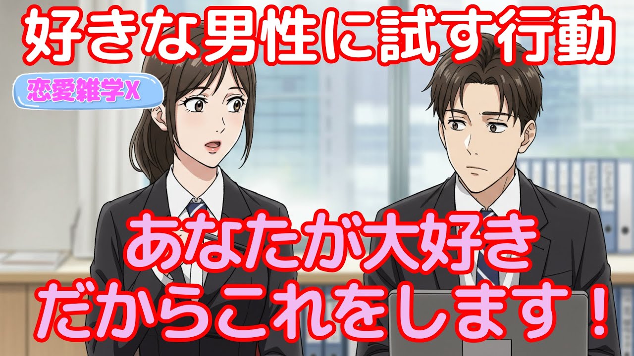 【恋愛雑学マスターＸ】女性が好きな男性に試す行動！彼女の真意を読み解け！