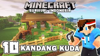 MEMBUAT KANDANG KUDA DI PINGGIR PANTAI🐴 - Minecraft Survival Indonesia (Ep.10)