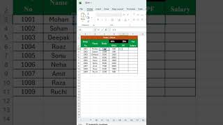 📊 Excel Salary Sheet (HRA, PF &amp; Net Salary Calculation)#ExcelSalarySheet#MSExcel#ExcelFormula#Salary