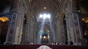 Timelapse inside a cathedral in Rome, Italy - Free HD stock footage