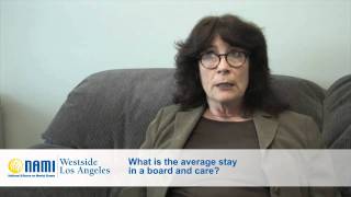 What is the average stay in a board and care?