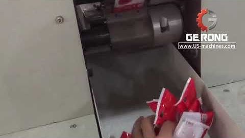 Testing video of automatic candy flow type horizontal type bag packing machine