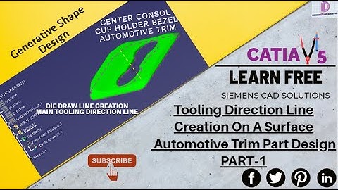 CATIA|HOW TO FIND DIE DRAW DIRECTION |TOOLING DIRECTION|CUP HOLDER BEZEL CENTER CONSOLE