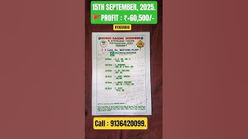 15th Aug, 2025..🚩PROFIT : +60,500/- | HYDERABAD RACE BETTING PLAN RESULTS |INDIA HORSE RACING EXPERT
