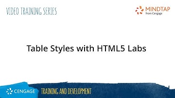 MindTap Programming: HTML5 Lab - Table Styles