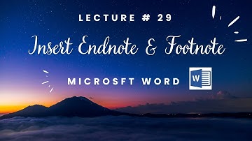 How to Insert Footnotes & Endnotes in MS Word | Urdu/Hindi|| how to insert footnotes and endnotes