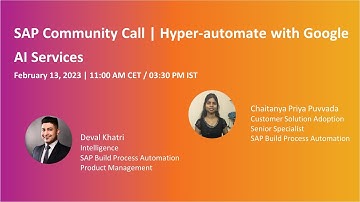 Hyper-automate with Google AI Services and SAP Build Process Automation | SAP Community