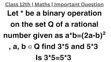 Let * be a binary operation on the set Q of a rational number given as a*b=(2a-b)² , a, b ⋳ Q find 3