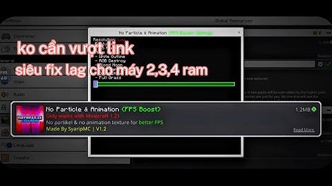 mod fix lag giảm hiệu ứng và xoá Particle and animation cho minecraft 1.21+ không cần vượt link