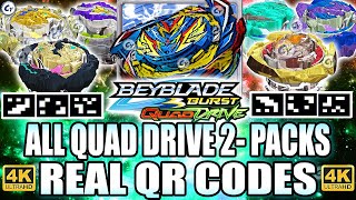 TODOS QR CODES 2-PACKS BEYBLADE BURST QUAD DRIVE QR CODES BEYBLADE BURST APP QUAD DRIVE