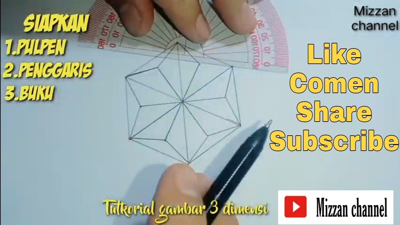 Tutorial gambar 3 dimensi - YouTube
