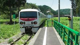 [鉄道動画]JR只見線 会津横田駅　通過