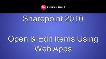 SharePoint 2010 - Open & Edit Items Using Web Apps