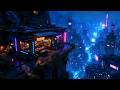 Lofi Ambient – Rainy Sushi Bar on a Cliff Above a Neon City | Chill Vibes for Focus & Study | 4K