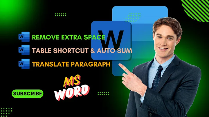 Remove Extra Space | Shortcut Table & Auto Sum | Translate