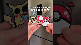 Turn any image into a 3D magnet #3dprint #3dprinting #3dprinted #bambulab #bambulabP2S #pokemon