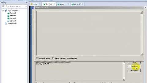 vmware config router and send udp datagram