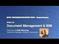 Document coordination best practices and a primer on 3d modeling