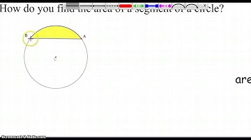 Areas of Sectors, Segments, Annulus
