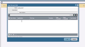 Configuring Data Patterns, Data Filtering Profile