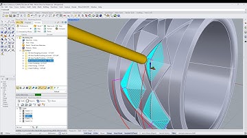 RhinoCAM Continuous 4 Axis R Level Finishing
