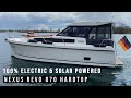 First electric boat in rbelmritz nexus revo 870 electric  solar powered  by natural yachts