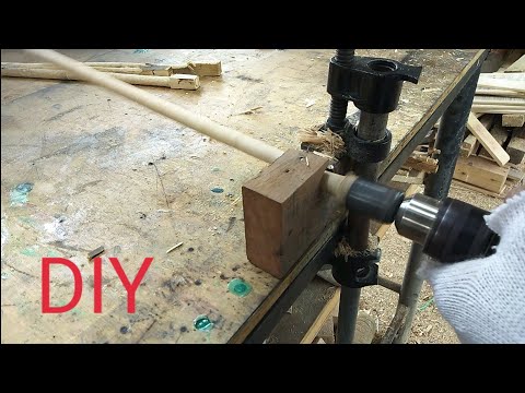 DIYทำที่กลึงไม้ ทำเดือยใช้เอง.#How to make the dowel maker.