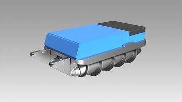 Autodesk Inventor. Screw terrain vehicle. Part4