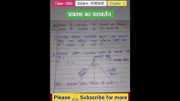 प्रकाश के परावर्तन के नियम/ प्रकाश का परावर्तन #प्रकाश_का_परावर्तन #class10 #science #hindimedium