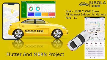Ubola(Show all nearest drivers over map as markers) - OLA-Uber Clone Part 11
