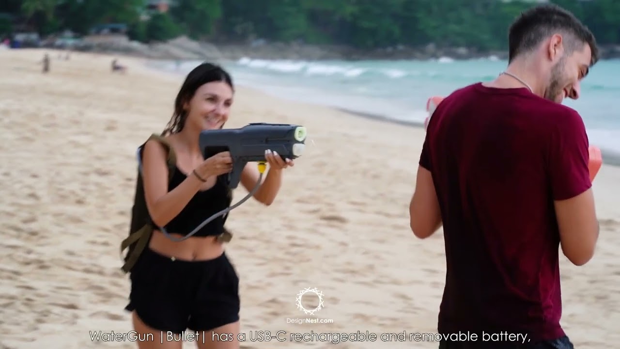 WaterGun |Bullet| & |Pressure Clean| - Electric Water Gun Series - DesignNest.com