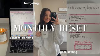 FEBRUARY RESET ROUTINE: goal setting, budgeting, content planning, \& reflection