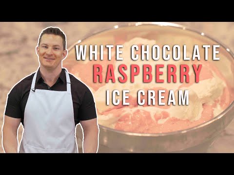 How to make WHITE CHOCOLATE RASPBERRY ICE CREAM I Weekly Cheats