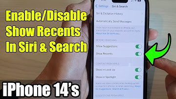 iPhone 14/14 Pro Max: How to Enable/Disable Show Recents In Siri & Search