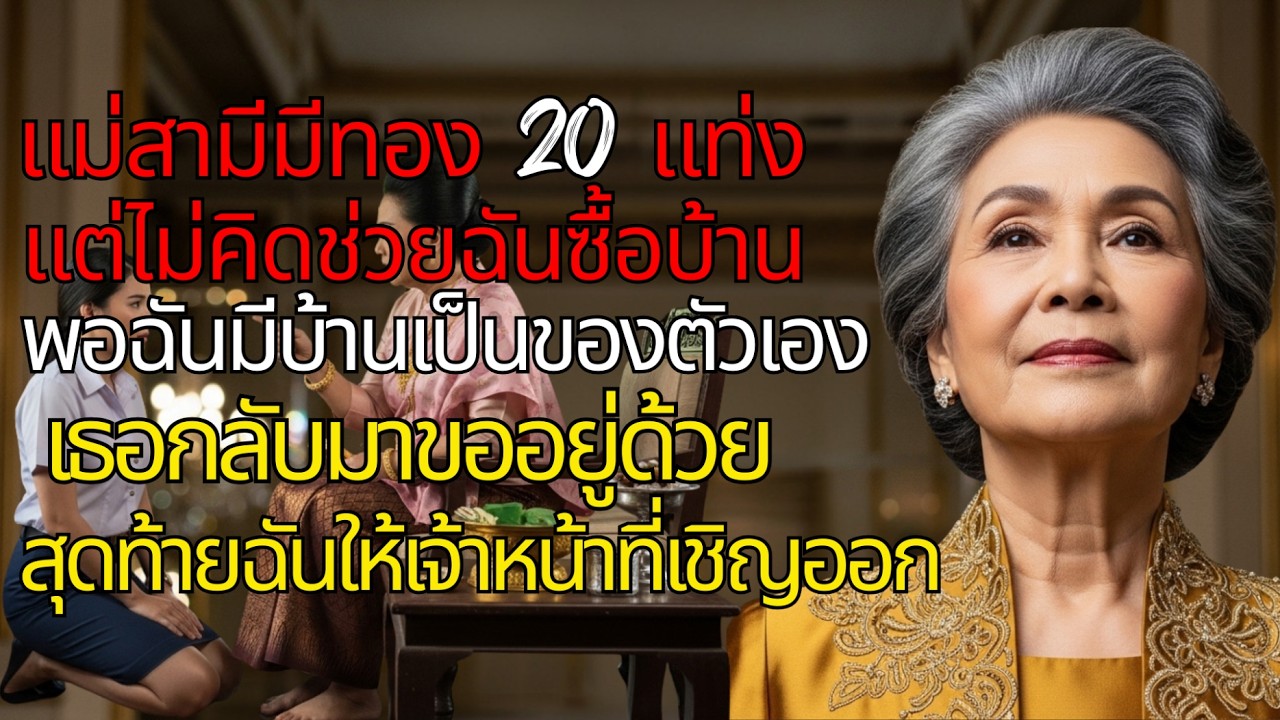 แม่สามีมีทอง 20 แท่งไม่ช่วยซื้อบ้าน!🔥 พอได้บ้านกลับขออยู่ สุดท้ายเจอนัดยิ้มกู้ภัยเชิญออก! #ละครสั้น
