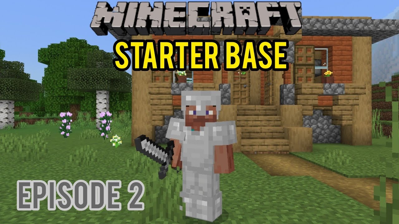 Starter Base |  Complete Iron Armor and Tools |  Minecraft 1.18 Survival Let’s Play [Episode 2]