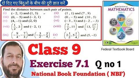 Class 9 Exercise 7.1 NBF Maths  Ex 7.1 Class 9th federal board FBISE Math national Book foundation