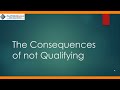 The consequences of not qualifying