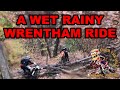 A wet and rainy wrentham ride over the hill enduro riders