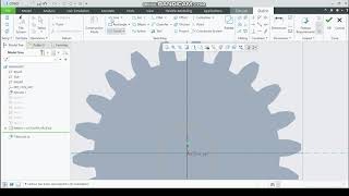 Design and assembly of spur gears | CREO 6.0 | Involute equations | Equation driven