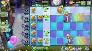 Plants vs Zombies 2 Neon Mixtape Tour Greatest Hits Level 1 to 3